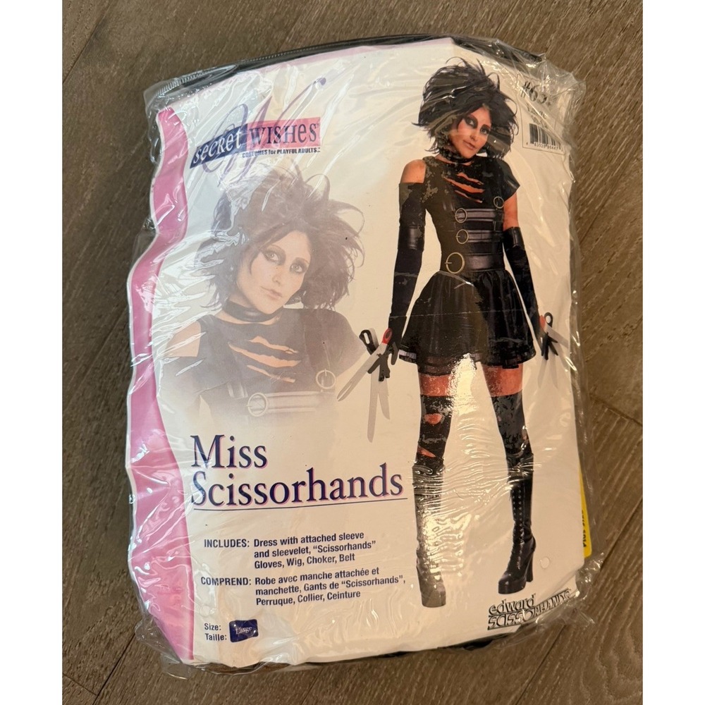 Miss Scissorhands Costume Womens Large Edward Scissorhands Halloween 01014